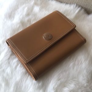Leather Coach Wallet Caramel Brown